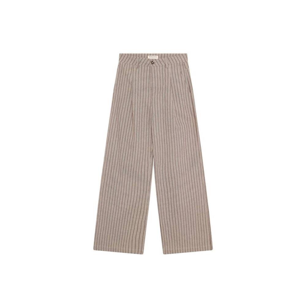 NEW MAISON HOTEL women's keaton stripes manolito trousers in toffee stripe